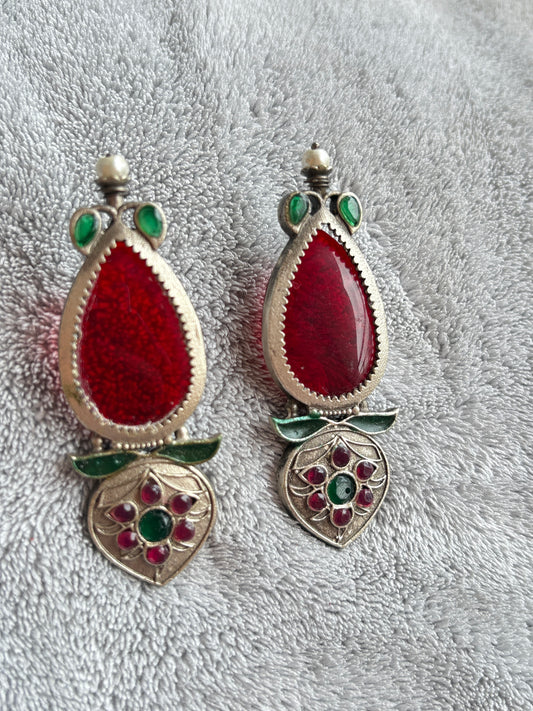 Rustic Boho Teardrop Earrings