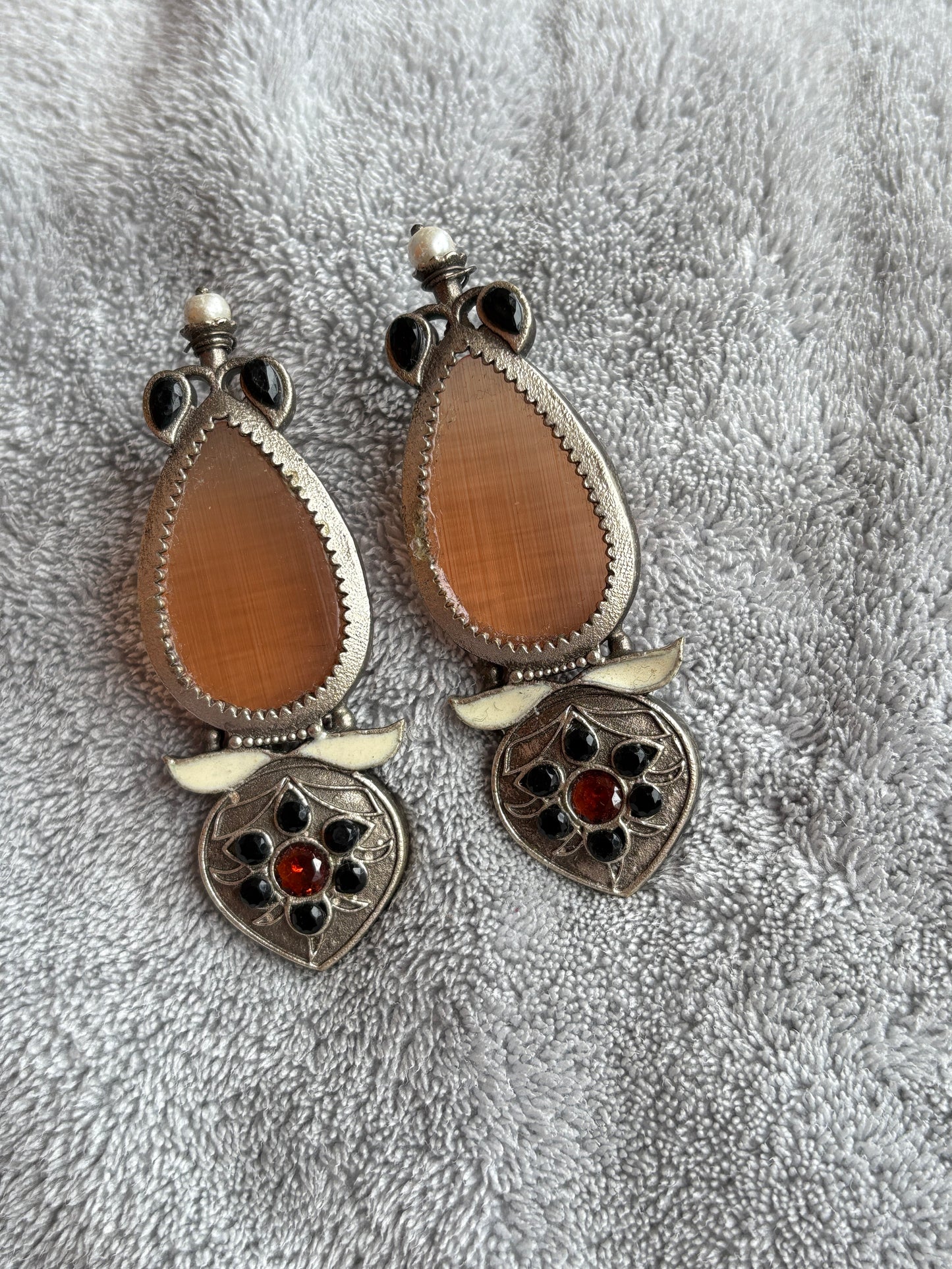 Rustic Boho Teardrop Earrings