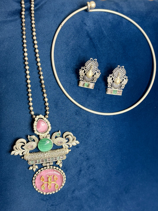 Royal Fusion Oxidised Necklace Set