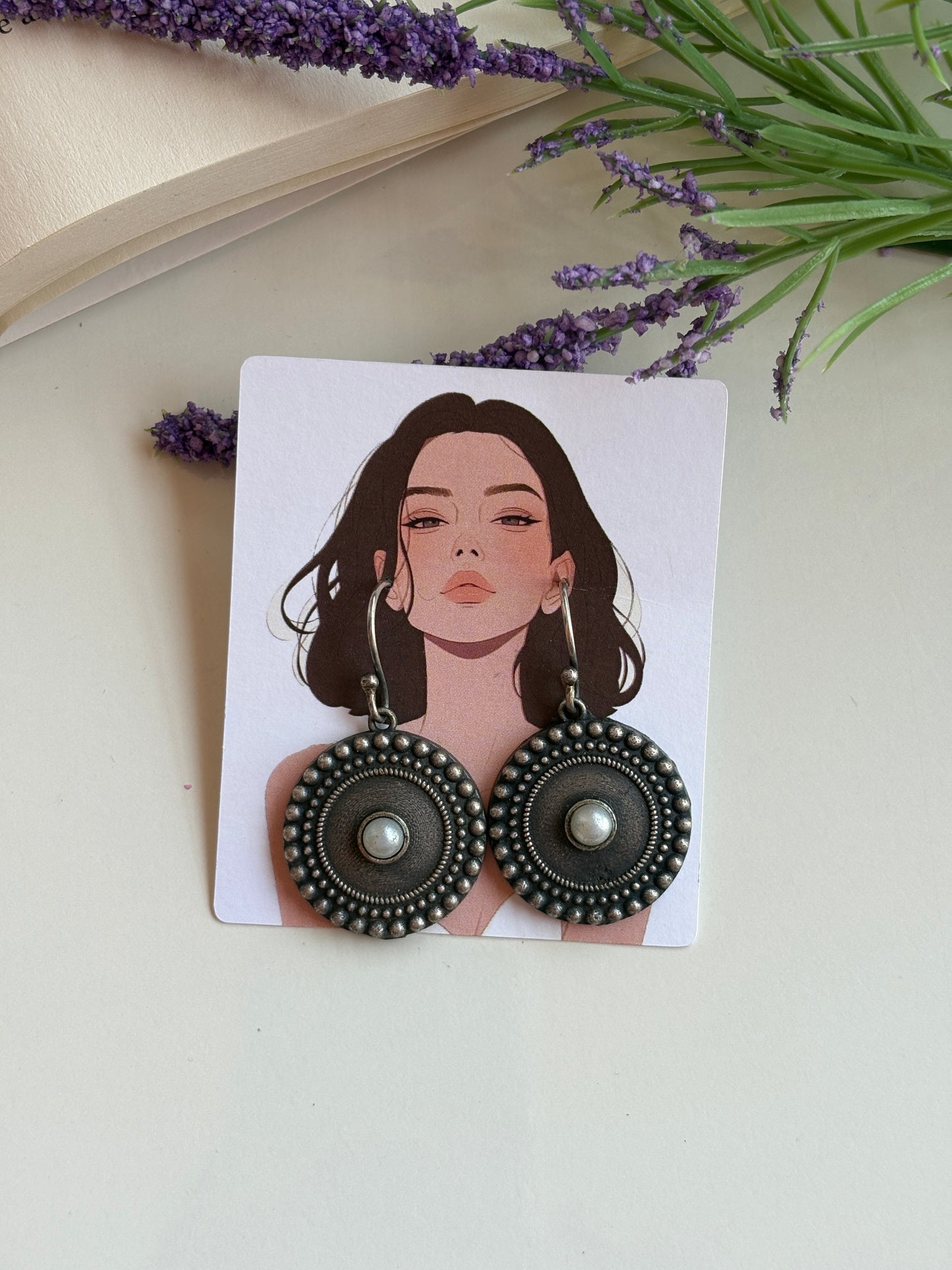 Oxidised earring