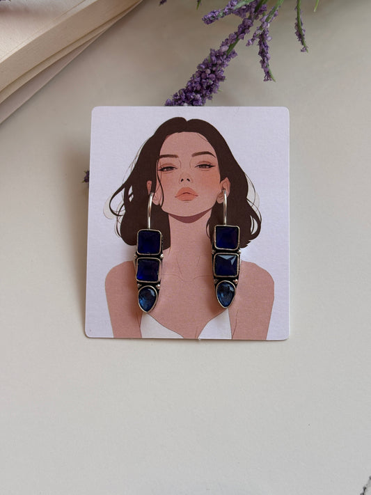 Elegant stone drop earrings