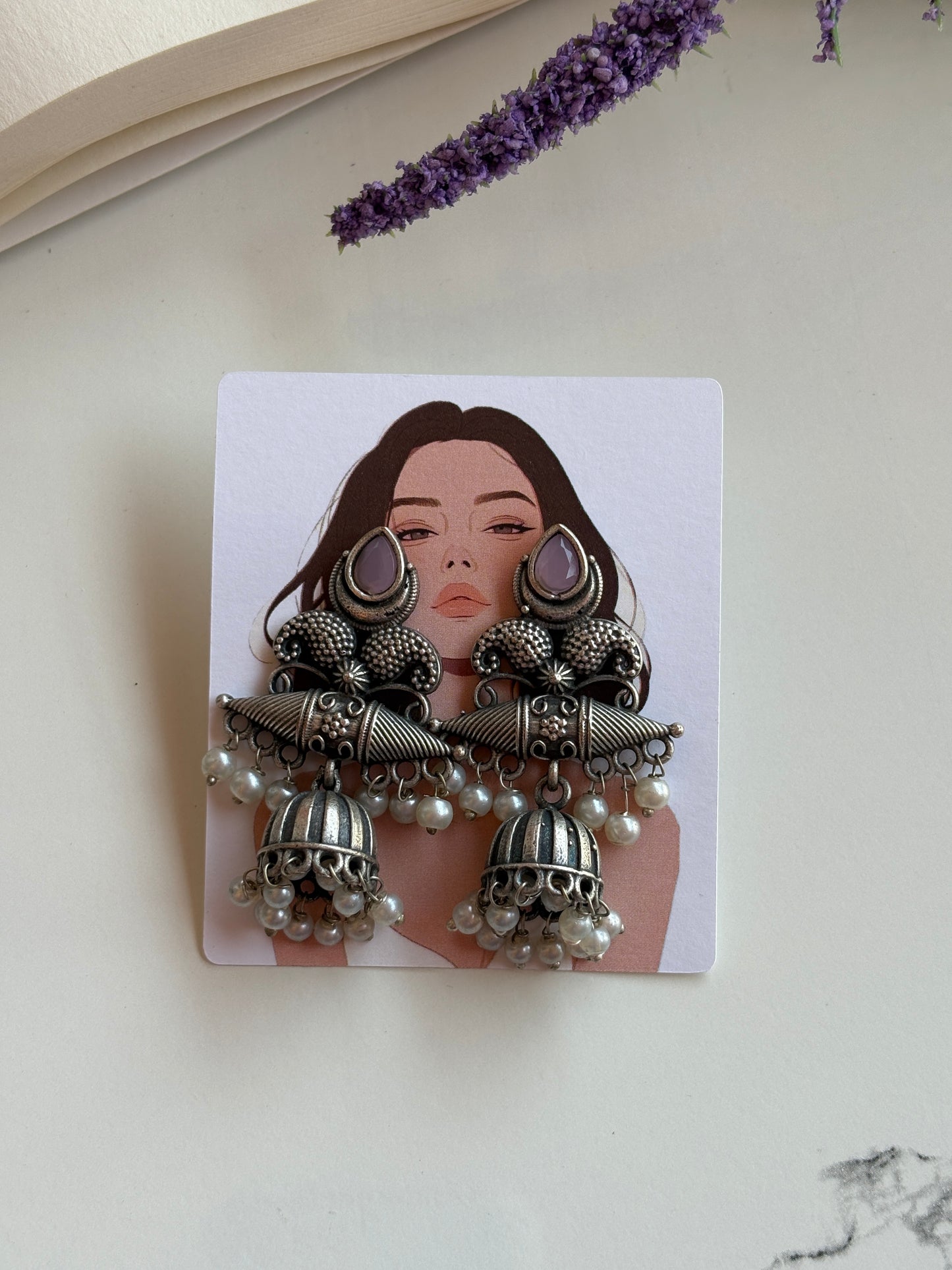 Pearl drop hoops