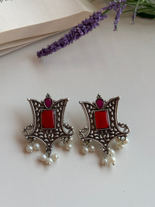 Oxidised earrings