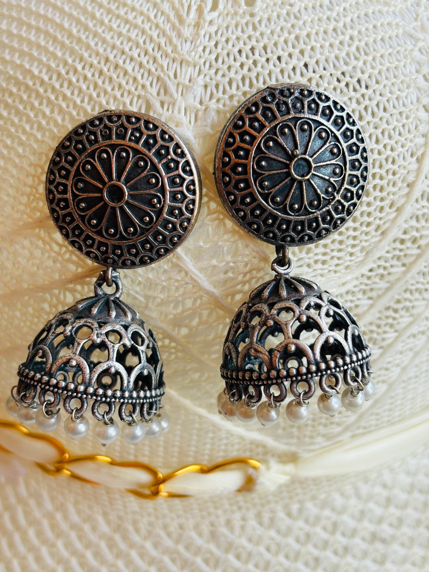 Oxidised jhumaka