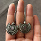 oxidised-silver-sunburst-drop-earrings
