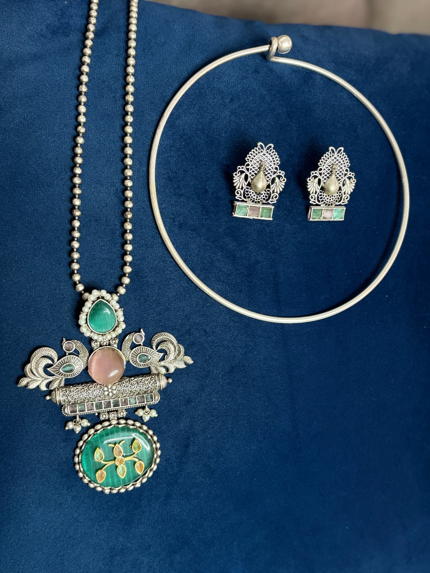 Royal Fusion Oxidised Necklace Set