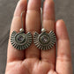 oxidised-silver-sunburst-drop-earrings