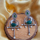 Antique Oxidised Peacock Earrings