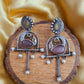 Antique Oxidised Peacock Earrings