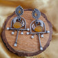 Antique Oxidised Peacock Earrings