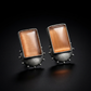 Oxidised silver earrings rectangular stone stud design for women