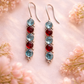 Oxidised Stone Drop Earrings for Women |