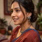 Oxidised Silver Ganesha Drop Earrings