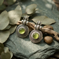 oxidised-silver-trishul-stone-earrings