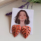 Leaf drop oxidised earrings