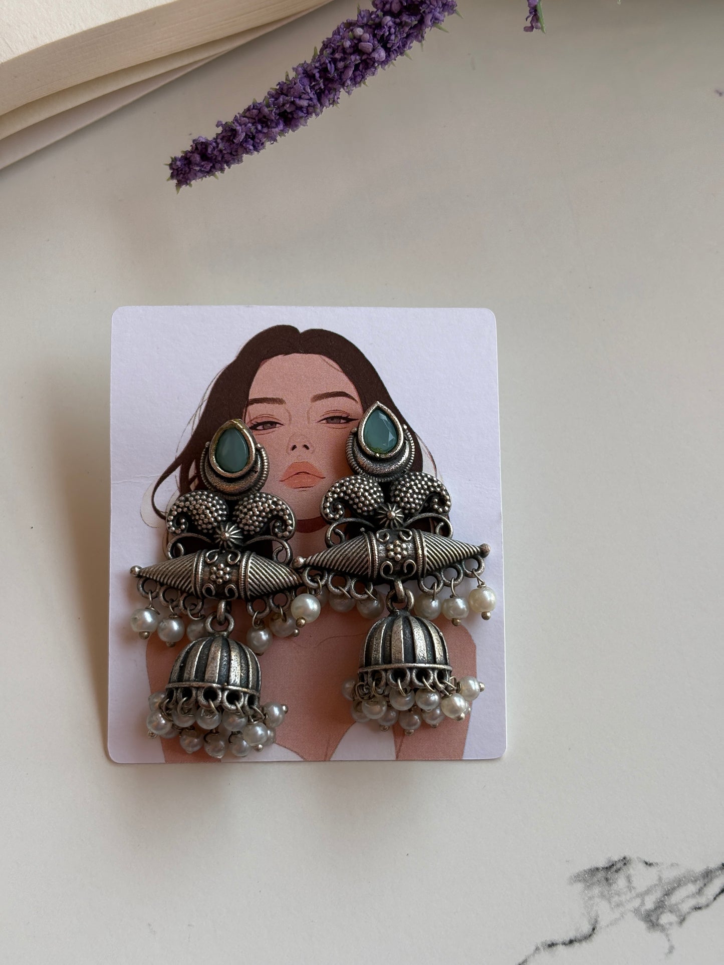 Pearl drop hoops