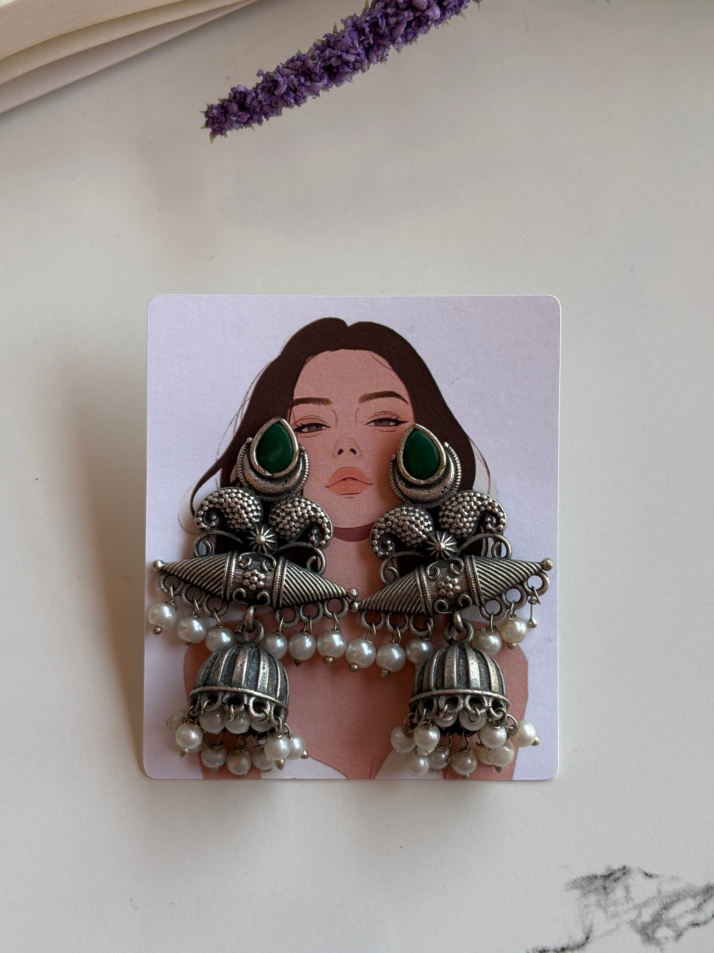 Pearl drop hoops