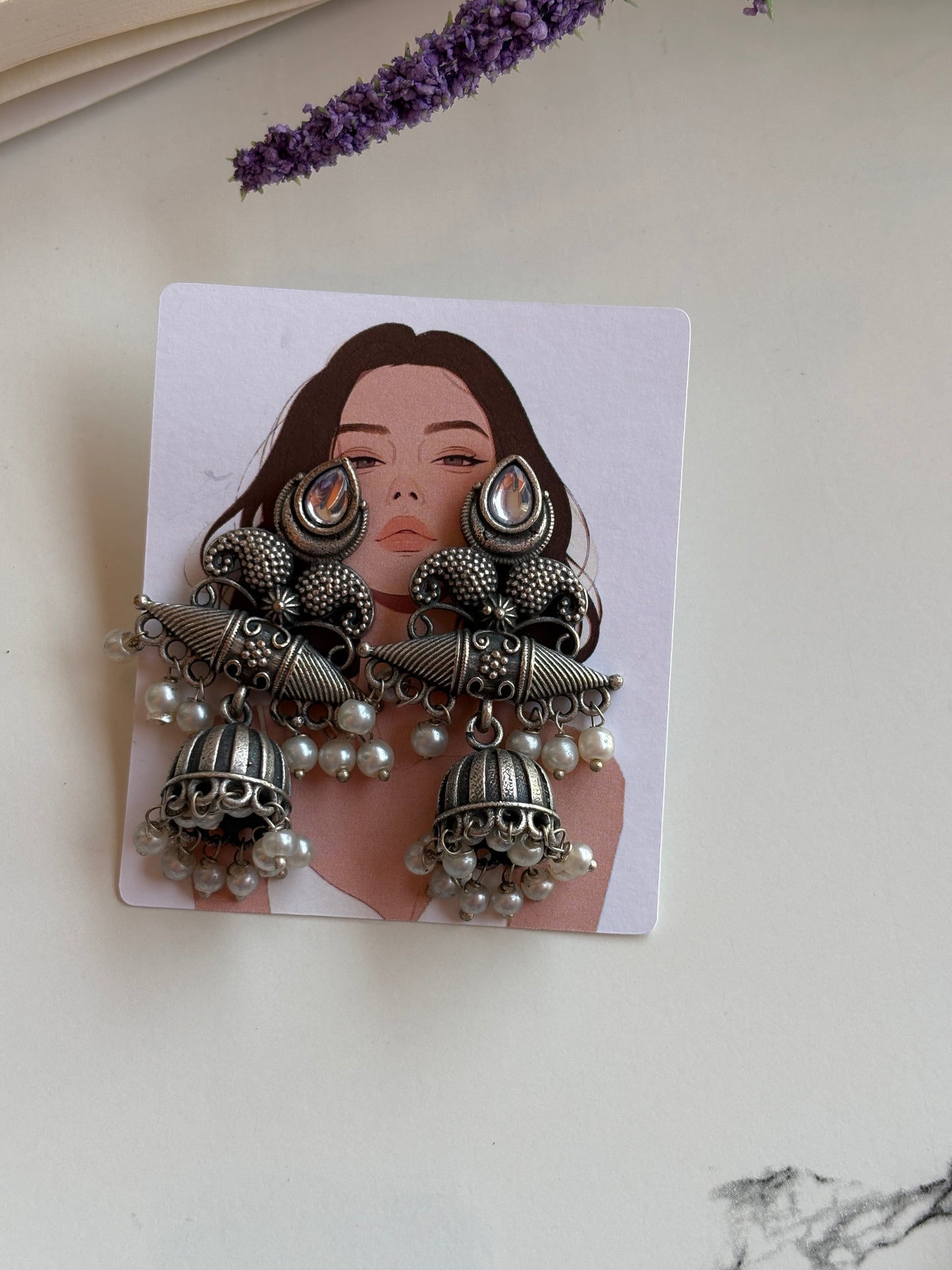 Pearl drop hoops