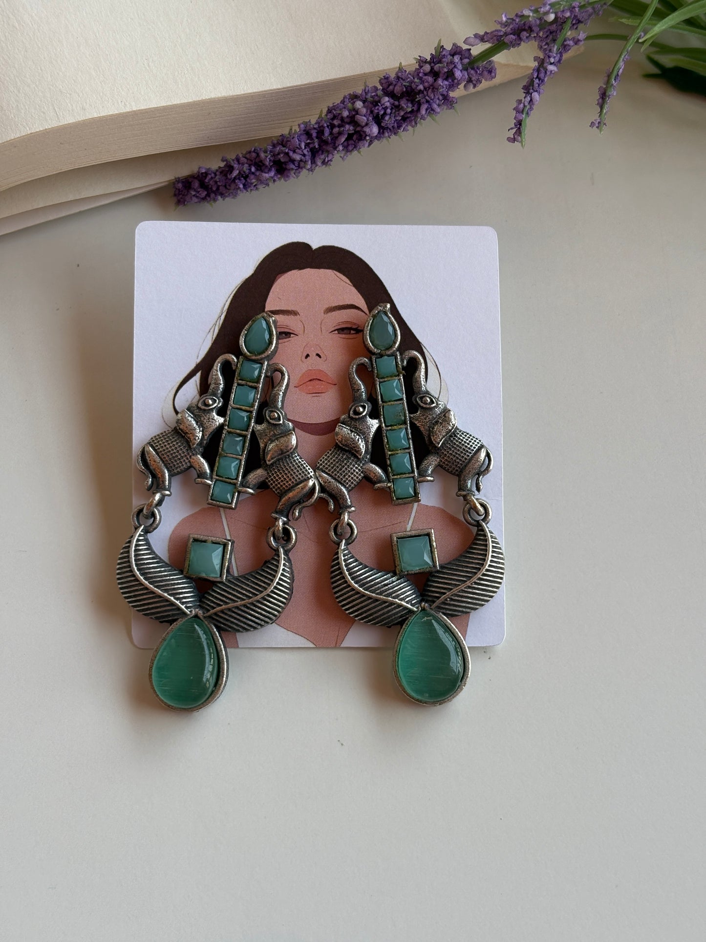 Boho-Gothic Oxidised earrings