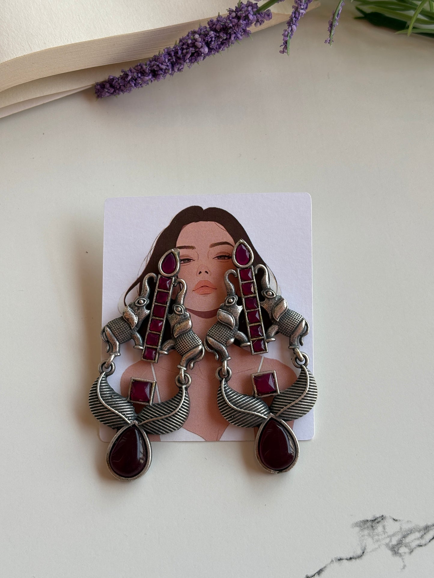 Boho-Gothic Oxidised earrings