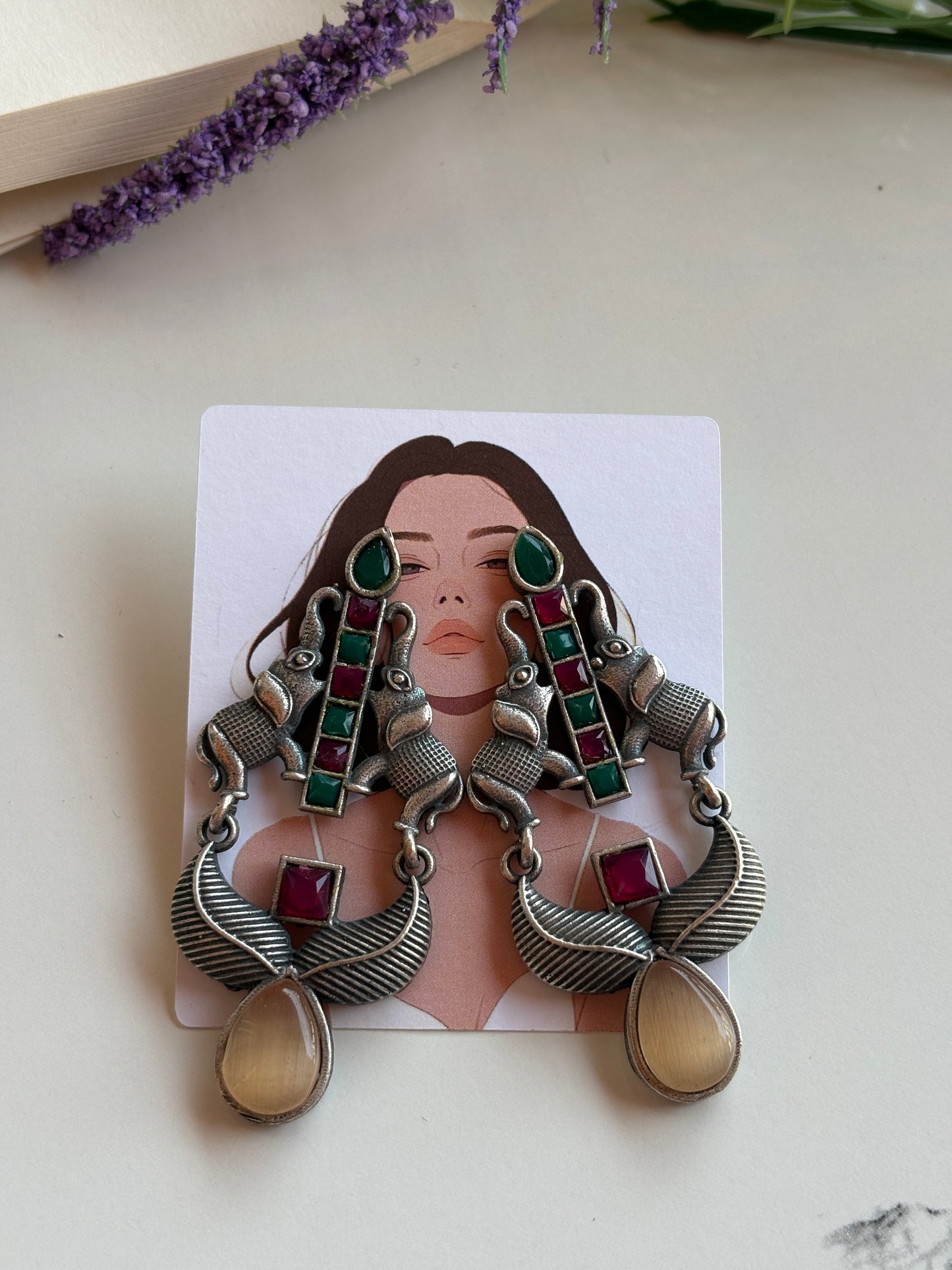 Boho-Gothic Oxidised earrings