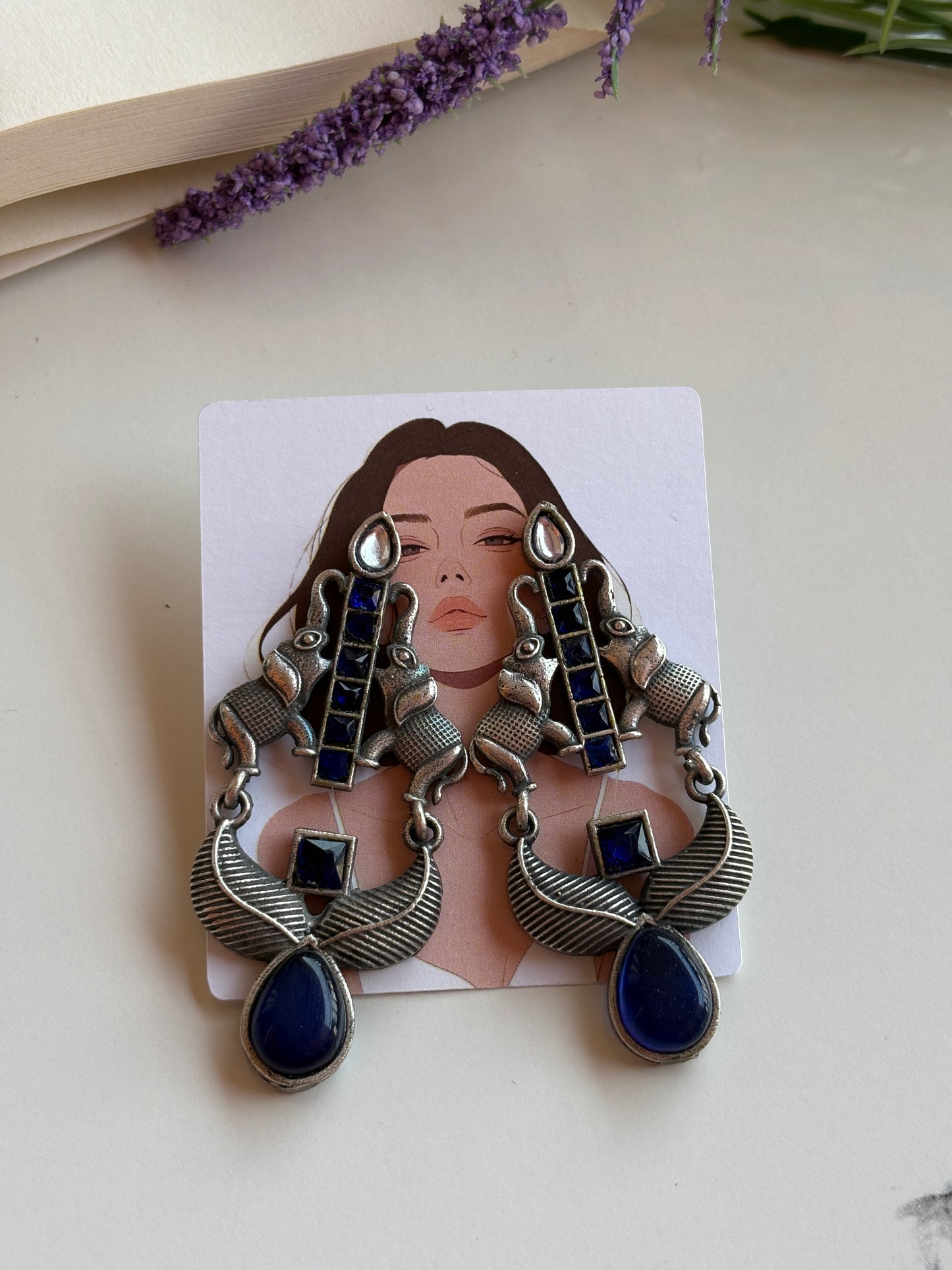 Boho-Gothic Oxidised earrings