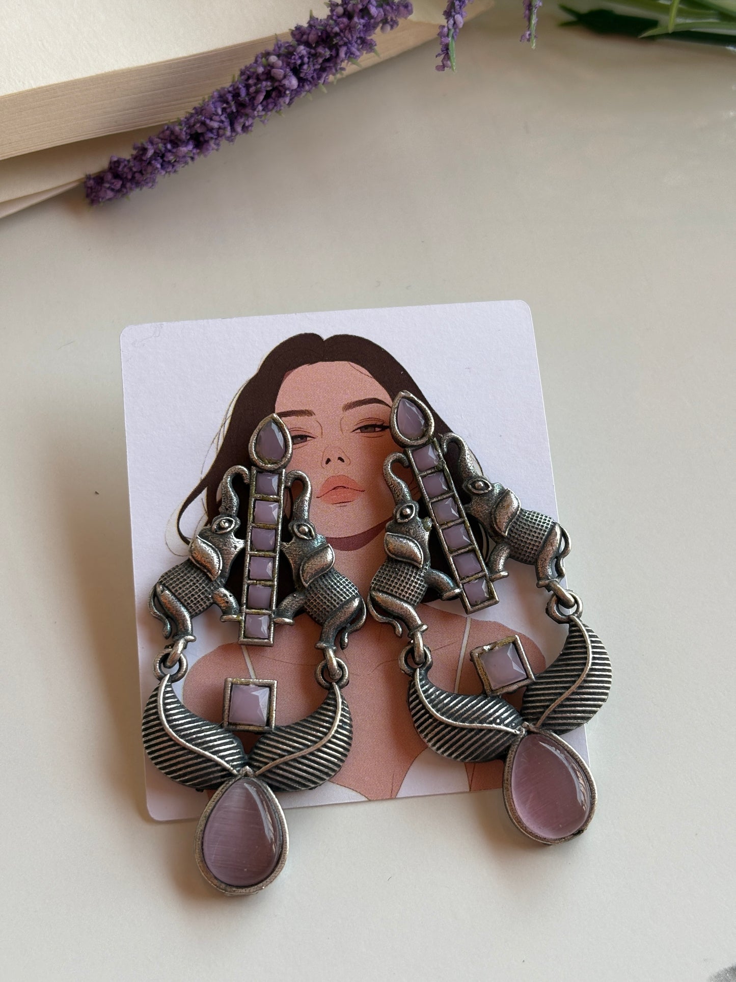 Boho-Gothic Oxidised earrings