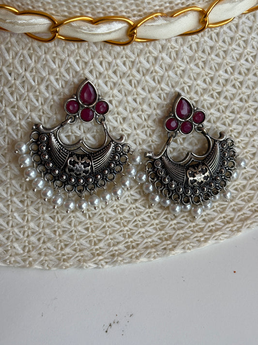 Oxidised chand bali