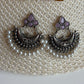 Oxidised chand bali